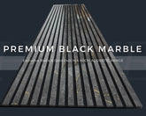 Acoustic Slatted Wall Panel – Black & Gold Marble | Stylish, Durable & Soundproof
